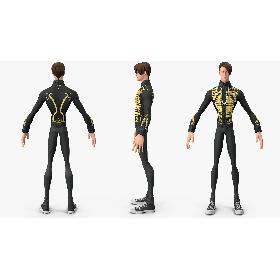 3D模型-Cartoon Man in Cavalry Jacket Rigged 3D model